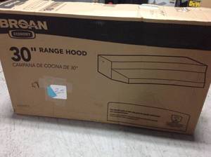 lot 35 image: Broan 40000 Series 30 in. Under Cabinet Range Hood with Light in Black not used