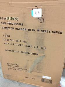 lot 47 image: Hampton Harbor 30 in. W Space Saver in White not used