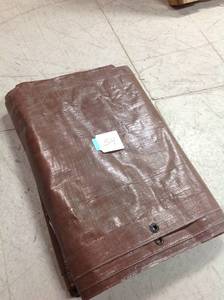 lot 54 image: Everbilt 16 ft. x 20 ft. BrownSilver Heavy Duty Tarpin good condition