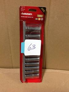 lot 62 image: Husky 38 in. Drive Thin Wall Deep Impact Socket Set MM (10-Piece) MISSING pcs
