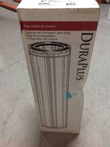 lot 74 image: DuraVent 6DP-36SS Stainless Steel Class A 6 Inner Diameter - DuraPlus Class A Cin good condition