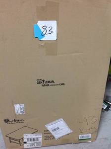 lot 83 image: Home Living Columbia WalnutDark Brown Bin Drawer Coffee Table by Furinno not used