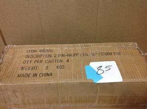 lot 85 image: Crates & Pallet 16 in. Black Steel 2-Rod Hairpin Leg (4-Pack) not used