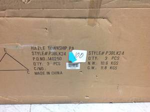 lot 100 image: Econoco 48 in. H x 24 in. W Black Metal Grid Wall Panel not used