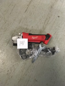 lot 141 image: Milwaukee M18 18-Volt Lithium-Ion Cordless 4-12 in. Cut-OffGrinder (Tool-Only) in like new condition