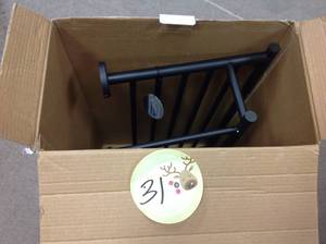 lot 31 image: Gatco Latitude II 18 in. Towel Rack in Matte Black not used