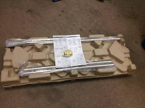 lot 36 image: OXO Good Grips Lift and Lock Pole Caddy in Stainless Steel SEE PIC RUST STAIN