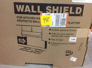 lot 98 image: Broan 24-in x 30-in Stainless Steel Metal Kitchen Backsplash not used
