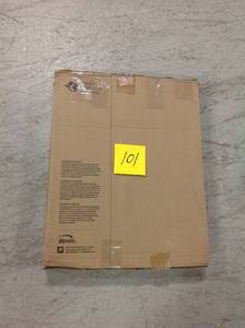 lot 101 image: BEMIS Round Closed Front Toilet Seat in Twilight Blue not used