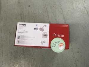 lot 130 image: Pfister Ladera Single-Handle 3-Spray Tub and Shower Faucet in Spot Defense Brushed Nickel in good condition