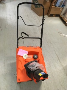 lot 123 image: Yardmax 18 in. Single-Stage Gas Snow Blower modelYB4628 NOT USED