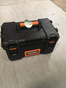 lot 133 image: Ridgid 22 in. Pro Tool Box, Black not used