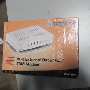 lot 32 image: New TRENDNET 56K External DataFaxTAM Modem TFM-560X