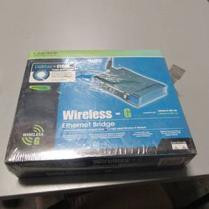 lot 33 image: New LinksysCisco Wireless G Eithernet Bridge