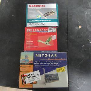 lot 53 image: Lot of 3 New PC Network cards