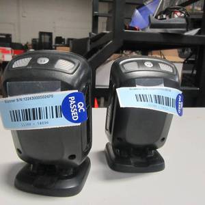 lot 62 image: Lot of 2 Motorola Adjustable Bar code scanners