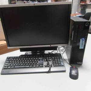 lot 76 image: Lenovo Thinkcentre M93p SFFCore i5-4570  3.20GHz 8GB RAM 500GB HDD No OS wmonitor, keyboard, mouse.
