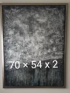 lot 33 image: Modern Framed Art Acrylic on Canvas