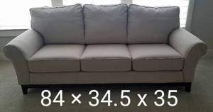 lot 10 image: Palliser Three Cushion Couch Sofa  Lorian