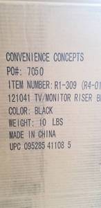 lot 106 image: Table Top Monitor Riser in Black NIB