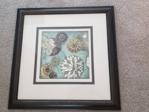 lot 83 image: Framed Pair of Water Flower Art