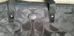 lot 46 image: Coach Black Monogram Tote