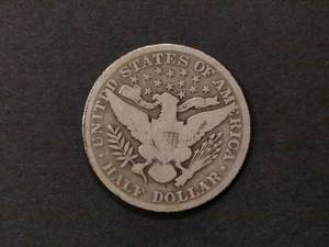 1904 Barber Silver Half Dollar...