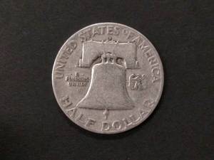 1950 D Franklin Silver Half Dollar...