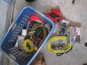 Lot of tow ropes, straps, jumper ca...