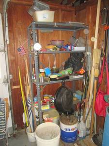 Metal shelf with all contents...