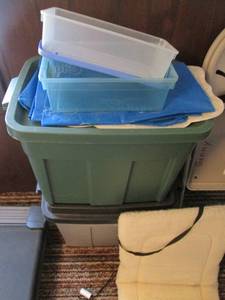 Folding chair, stool lamp, totes wi...