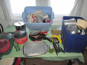 Kitchen Aid pan set and other kitch...
