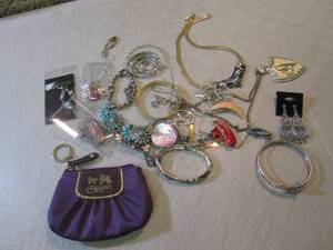 Assorted Jewelry and Coach Coin Pur...