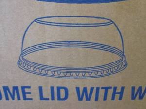 Case of 1000 Clear Dome Lids with W...