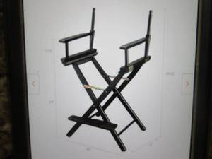 30 Directors Chair Black Solid Wo...