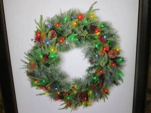 24 Colonial Artificial Wreath with...