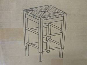 24 Square Oak Counter Stool Open B...