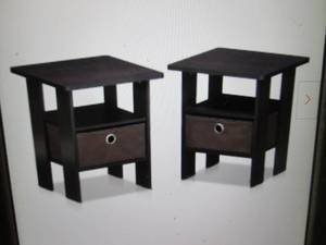 Set of 2 Home Living Dark Walnut St...