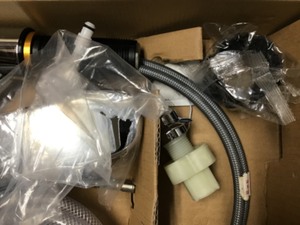 lot 11 image: MOEN  Adler Single-Handle Low Arc Standard Kitchen Faucet with Side Sprayer in Chrome
