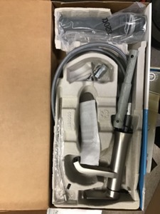 lot 33 image: Moen Genta Single Hole Single-Handle Bathroom Faucet in Spot Resist Brushed Nickel