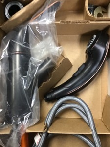 lot 49 image: Moen Brecklyn Single-Handle Pull-Out Sprayer Kitchen Faucet with Power Clean in Mediterranean Bronze
