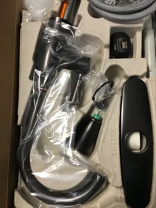 lot 68 image: Moen Noell Single-Handle Pull-Down Sprayer Kitchen Faucet with Reflex and Power Clean in Mediterranean Bronze