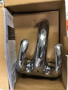 lot 112 image: Glacier Bay Builders 4 in. Centerset 2-Handle Low-Arc Bathroom Faucet in Chrome