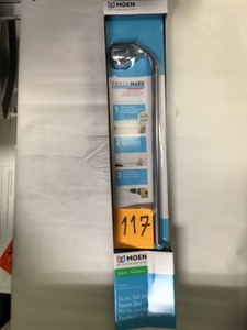 lot 116 image: Moen Idora 24 in. Towel Bar with Press and Mark in Chrome