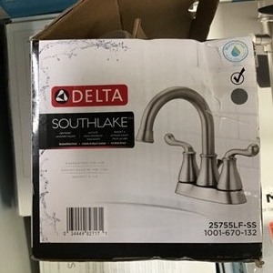 lot 108 image: Delta Southlake 4 in. Centerset 2-Handle Bathroom Faucet in Brushed Nickel
