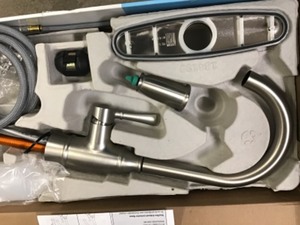 lot 90 image: Moen Noell Single-Handle Pull-Down Sprayer Kitchen Faucet with Reflex and Power Clean in Spot Resist Stainless