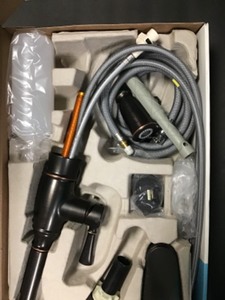 lot 67 image: Moen Noell Single-Handle Pull-Down Sprayer Kitchen Faucet with Reflex and Power Clean in Mediterranean Bronze