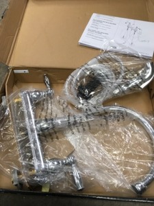 lot 126 image: Delta Foundations Kitchen Faucet Sink 2 Handle Standard Side Sprayer Home Chrome