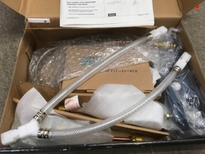 lot 131 image: Delta 35962LF-SS-ECO Mandara 2-Handle 8 In. Wideset Stainless Bathroom Faucet
