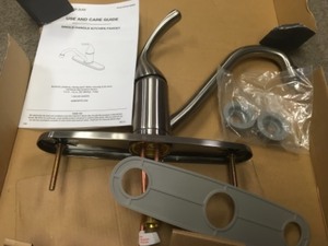 lot 138 image: Glacier Bay. Kitchen Faucet. Stainless, Builders, single handle